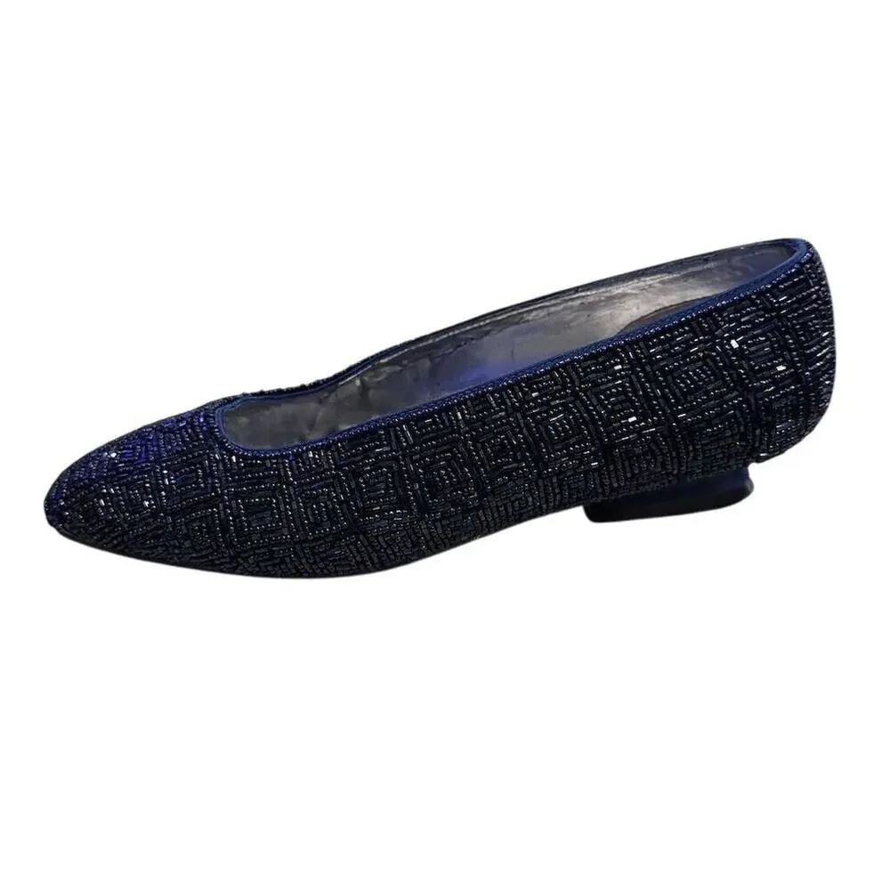Caparros Women's Beaded‎ Pumps Size 6.5 Multicolor Formal Low Heel - Picture 4 of 10
